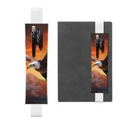 SDTYKHJ Elastic Band Pen Holder Leather Pencil Holder for Notebook Eagle flying in the sunset Pen Sleeve Pouch Adjustable Journal Pen Case Bookmark Fits for 8" to 10" Notebooks Planners Books White