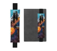 SDTYKHJ Elastic Band Pen Holder Leather Pencil Holder for Notebook Painted Sea Turtle Pen Sleeve Pouch Adjustable Journal Pen Case Bookmark Fits for 8" to 10" Notebooks Planners Books Black