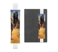 SDTYKHJ Elastic Band Pen Holder Leather Pencil Holder for Notebook Pyramid Camel Pen Sleeve Pouch Adjustable Journal Pen Case Bookmark Fits for 8" to 10" Notebooks Planners Books White