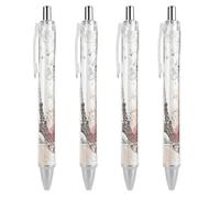 SDTYKHJ French Paris Tour Eiffel Tower Ballpoint Pens Black Ink Pens | 4 PCS Retractable Gel Pens, Quick Dry Ball Point Pen Fine Point Smooth Writing Pens, Gifts for Men Women Office Supplies