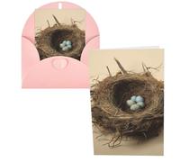 SDTYKHJ Greeting Card with Envelopes 4x6 in Get Well Blank Note Cards Birds Nest Birthday Card Thinking of You Card Funny Postcards for Birthday Wedding Invitations