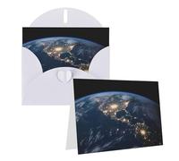 SDTYKHJ Greeting Card with Envelopes 4x6 in Get Well Blank Note Cards Earth from The Outer Space Birthday Card Thinking of You Card Funny Postcards for Birthday Wedding Invitations