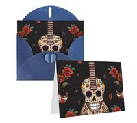 SDTYKHJ Greeting Card with Envelopes 4x6 in Get Well Blank Note Cards Guitar Pepper Sugar Skull Birthday Card Thinking of You Card Funny Postcards for Birthday Wedding Invitations