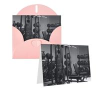 SDTYKHJ Greeting Card with Envelopes 4x6 in Get Well Blank Note Cards Gym Equipment Birthday Card Thinking of You Card Funny Postcards for Birthday Wedding Invitations