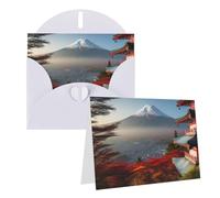 SDTYKHJ Greeting Card with Envelopes 4x6 in Get Well Blank Note Cards Japan Mount Fuji Landscape Birthday Card Thinking of You Card Funny Postcards for Birthday Wedding Invitations