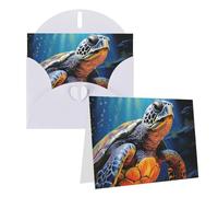 SDTYKHJ Greeting Card with Envelopes 4x6 in Get Well Blank Note Cards Painted Sea Turtle Birthday Card Thinking of You Card Funny Postcards for Birthday Wedding Invitations