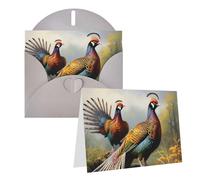 SDTYKHJ Greeting Card with Envelopes 4x6 in Get Well Blank Note Cards Pheasants Animals Birthday Card Thinking of You Card Funny Postcards for Birthday Wedding Invitations