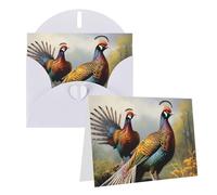 SDTYKHJ Greeting Card with Envelopes 4x6 in Get Well Blank Note Cards Pheasants Animals Birthday Card Thinking of You Card Funny Postcards for Birthday Wedding Invitations