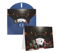 SDTYKHJ Greeting Card with Envelopes 4x6 in Get Well Blank Note Cards Poker Tournament Birthday Card Thinking of You Card Funny Postcards for Birthday Wedding Invitations