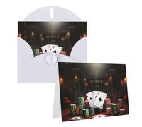 SDTYKHJ Greeting Card with Envelopes 4x6 in Get Well Blank Note Cards Poker Tournament Birthday Card Thinking of You Card Funny Postcards for Birthday Wedding Invitations