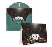 SDTYKHJ Greeting Card with Envelopes 4x6 in Get Well Blank Note Cards Poker Tournament Birthday Card Thinking of You Card Funny Postcards for Birthday Wedding Invitations