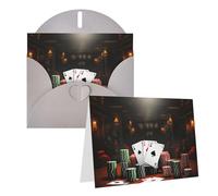 SDTYKHJ Greeting Card with Envelopes 4x6 in Get Well Blank Note Cards Poker Tournament Birthday Card Thinking of You Card Funny Postcards for Birthday Wedding Invitations
