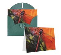 SDTYKHJ Greeting Card with Envelopes 4x6 in Get Well Blank Note Cards Red Dragonfly Birthday Card Thinking of You Card Funny Postcards for Birthday Wedding Invitations