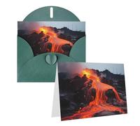 SDTYKHJ Greeting Card with Envelopes 4x6 in Get Well Blank Note Cards Red Hot Lava from Kilauea Volcano Birthday Card Thinking of You Card Funny Postcards for Birthday Wedding Invitations