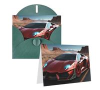 SDTYKHJ Greeting Card with Envelopes 4x6 in Get Well Blank Note Cards Red Race Car Birthday Card Thinking of You Card Funny Postcards for Birthday Wedding Invitations