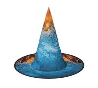 SDTYKHJ Ice Fire Halloween Witch Hat for Women Men Wide Brim Foldable Witches Hats Party Cosplay Costume Hat 2 PCS