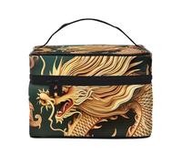 SDTYKHJ Makeup Bag for Women Cosmetic Bag Travel Toiletry Bag Dragon Background Make Up Organizer with Handle