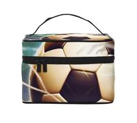 SDTYKHJ Makeup Bag for Women Cosmetic Bag Travel Toiletry Bag Goal Soccer Make Up Organizer with Handle