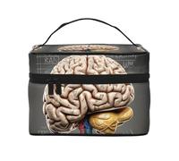 SDTYKHJ Makeup Bag for Women Cosmetic Bag Travel Toiletry Bag Human Brain Make Up Organizer with Handle