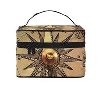 SDTYKHJ Makeup Bag for Women Cosmetic Bag Travel Toiletry Bag Law of the Compass Navigation Make Up Organizer with Handle