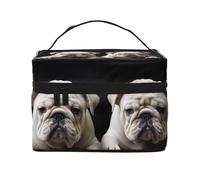 SDTYKHJ Makeup Bag for Women Cosmetic Bag Travel Toiletry Bag Little White Bulldog Make Up Organizer with Handle