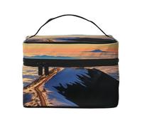 SDTYKHJ Makeup Bag for Women Cosmetic Bag Travel Toiletry Bag Mauna Kea Summit Sunset Make Up Organizer with Handle