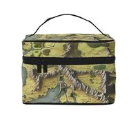 SDTYKHJ Makeup Bag for Women Cosmetic Bag Travel Toiletry Bag Middle Earth Map Make Up Organizer with Handle