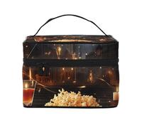 SDTYKHJ Makeup Bag for Women Cosmetic Bag Travel Toiletry Bag Movie Night Party Make Up Organizer with Handle