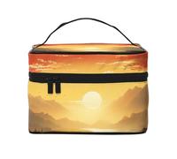 SDTYKHJ Makeup Bag for Women Cosmetic Bag Travel Toiletry Bag Rising Sun Make Up Organizer with Handle
