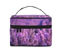 SDTYKHJ Makeup Bag for Women Cosmetic Bag Travel Toiletry Bag Romantic Lavender Make Up Organizer with Handle