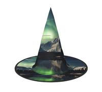 SDTYKHJ Northern Aurora Night Halloween Witch Hat for Women Men Wide Brim Foldable Witches Hats Party Cosplay Costume Hat 3 PCS