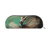 SDTYKHJ Pencil Case Ballerina Like Butterfly Big Pencil Bag Portable Coin Pouch Aesthetic Cosmetic Bag Leather Makeup Bag, Silver, One size