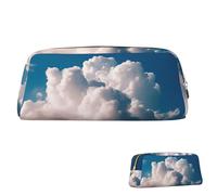 SDTYKHJ Pencil Case Blue Big Pencil Bag Portable Coin Pouch Aesthetic Cosmetic Bag Leather Makeup Bag, Gold, One Size