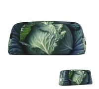 SDTYKHJ Pencil Case Bright Cabbage Big Pencil Bag Portable Coin Pouch Aesthetic Cosmetic Bag Leather Makeup Bag, Silver, One size