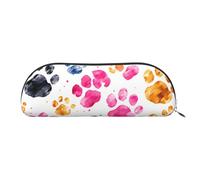 SDTYKHJ Pencil Case Colorful Dog Paws Big Pencil Bag Portable Coin Pouch Aesthetic Cosmetic Bag Leather Makeup Bag