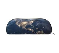 SDTYKHJ Pencil Case Earth from The Outer Space Big Pencil Bag Portable Coin Pouch Aesthetic Cosmetic Bag Leather Makeup Bag