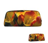 SDTYKHJ Pencil Case Freesia Beautiful Plant Flower Big Pencil Bag Portable Coin Pouch Aesthetic Cosmetic Bag Leather Makeup Bag