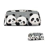 SDTYKHJ Pencil Case Funny Baby Panda Big Pencil Bag Portable Coin Pouch Aesthetic Cosmetic Bag Leather Makeup Bag, Gold, One Size