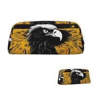 SDTYKHJ Pencil Case Germany Flag Eagle Big Pencil Bag Portable Coin Pouch Aesthetic Cosmetic Bag Leather Makeup Bag