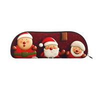 SDTYKHJ Pencil Case Happy Christmas Big Pencil Bag Portable Coin Pouch Aesthetic Cosmetic Bag Leather Makeup Bag, Gold, One size
