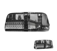 SDTYKHJ Pencil Case Houses of parliament Big Pencil Bag Portable Coin Pouch Aesthetic Cosmetic Bag Leather Makeup Bag