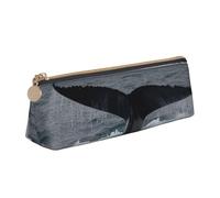 SDTYKHJ Pencil Case Humpback Whale Tail Big Pencil Bag Portable Coin Pouch Aesthetic Cosmetic Bag Leather Makeup Bag