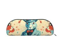 SDTYKHJ Pencil Case Magician rabbit Big Pencil Bag Portable Coin Pouch Aesthetic Cosmetic Bag Leather Makeup Bag