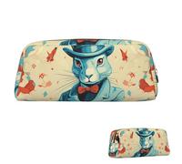 SDTYKHJ Pencil Case Magician rabbit Big Pencil Bag Portable Coin Pouch Aesthetic Cosmetic Bag Leather Makeup Bag