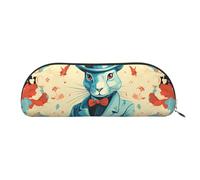 SDTYKHJ Pencil Case Magician rabbit Big Pencil Bag Portable Coin Pouch Aesthetic Cosmetic Bag Leather Makeup Bag, Gold, One Size