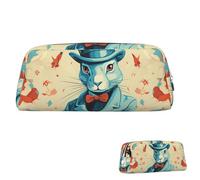 SDTYKHJ Pencil Case Magician rabbit Big Pencil Bag Portable Coin Pouch Aesthetic Cosmetic Bag Leather Makeup Bag