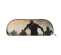 SDTYKHJ Pencil Case Many Zombie Big Pencil Bag Portable Coin Pouch Aesthetic Cosmetic Bag Leather Makeup Bag, Silver, One Size