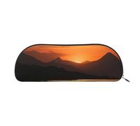 SDTYKHJ Pencil Case Mountain and Water at Sunset Big Pencil Bag Portable Coin Pouch Aesthetic Cosmetic Bag Leather Makeup Bag