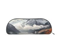 SDTYKHJ Pencil Case Mountain Top Clouds Big Pencil Bag Portable Coin Pouch Aesthetic Cosmetic Bag Leather Makeup Bag