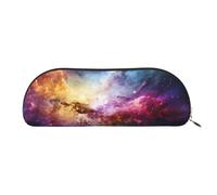 SDTYKHJ Pencil Case Nebula and Galaxy in The Universe Big Pencil Bag Portable Coin Pouch Aesthetic Cosmetic Bag Leather Makeup Bag